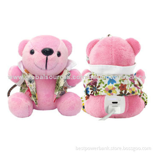 Colorful Doll Cool Bear Original Battery 6,000mAh Smartphone Universal Power Banks with USB Charger